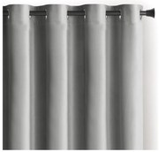 Draperie gri deschis dimout (semi-opacă) din catifea 140x245 cm Eyelets – Restilo