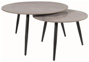 Set mese de cafea Kora C – marmura gri/negru