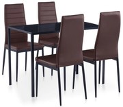 vidaXL Set mobilier de bucătărie, 5 piese, maro