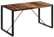 vidaXL Masă de bucătărie, 140 x 70 x 75 cm, lemn masiv reciclat