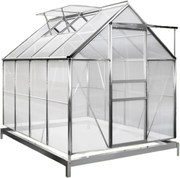 Sera de grădină din policarbonat cu bază M4, 250x190x195cm, transparent Gardebruk