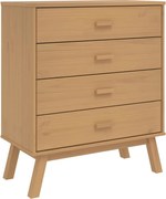 vidaXL Dulap cu sertar „OLDEN”, maro, lemn masiv de pin