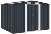 vidaXL Magazie de grădină, antracit, 257 x 205 x 178 cm, oțel