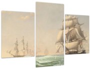 Tablou - Fitz Henry Lane, The United States Frigate President Engaging the British Squadron, reproducere (90x60 cm)