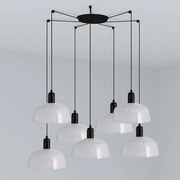 Lustra cu 7 pendule metal TATAWIN M alb
