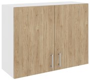 Corp Superior Karo, 2 Usi, Lemn Natural/Alb, 80 x 30 x 60 cm