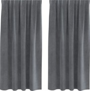 vidaXL Perdele opace 2 pcs Gri deschis 140 x 175 cm Catifea