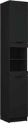 vidaXL Dulap de baie, negru, 32x34x188,5 cm, lemn prelucrat