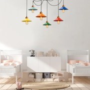Candelabru suspendat pe cablu MANAVGAT 6xE27/40W/230V, model păianjen, multicolor