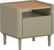 Noptieră Elivo 50 cm cu sertar pe picioare - eucalipt / stejar baltic dune