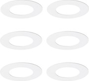 Set de 6 inele distanțiere albe pentru spoturi încastrate 7,5 - 13 cm - Spacer