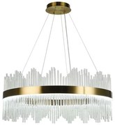 Lustră LED dimabilă pe cablu LED/110W/230V 3000-6500K auriu + telecomandă