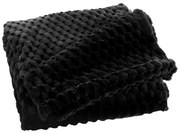 Pătură din flanel 125 x 150 cm FROSTY, negru