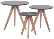 Set mese de cafea 3buc. Votas (gri). 1009367