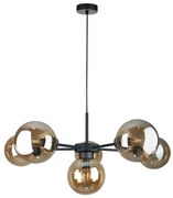 Lustră pe cablu KALIOPE II 6xE14/50W/230V negru/bej fumuriu