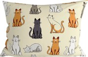 Fata de perna din policoton COLORED CATS POLY 50x70 cm, crem