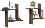 vidaXL Rafturi de perete 2 buc. stejar maro 50x12x50 cm lemn prelucrat