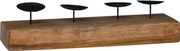 vidaXL Suport pentru lumânări natural 50 x 15 x 10 cm