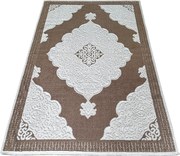 Covor tesut din Bumbac, maro, 80x300 cm, CBB346