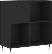 vidaXL Dulap pentru discuri negru 84,5x38x89 cm lemn compozit