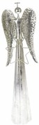 Decorație metalică LED de Crăciun Angel with starargintiu, 23 x 70 cm