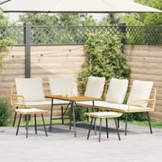 vidaXL Set de canapele pentru grădină 4 pcs natural poliratan