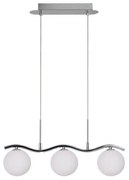 Lustră argintie cu abajur din sticlă 12x53 cm Ramon – Candellux Lighting