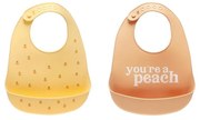 Set bavete din silicon Peach - Pearhead