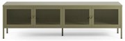 Comodă TV verde din metal 160x50x35 cm Fayna – Marckeric