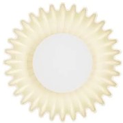 Aplica decorativa ceramica crem, sticla alb, PETEL