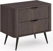 Noptieră Edrin 63 cm cu sertare - stejar dunin / negru