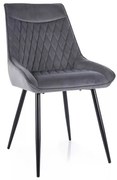 Scaun de bucătărie Misty Velvet, gri