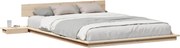 vidaXL Cadru de pat cu headboard cu depozitare Maro 160 x 200 cm lemn