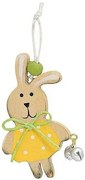 Deco pandantiv Bunny Yellow 4x6 cm