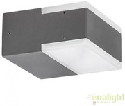 Aplica de perete moderna LED cu protectie IP54, finisaj antracit gri, Bona 8060 RX