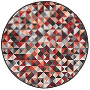 Covor roșu/gri lavabil rotund ø 100 cm Ignite – Mila Home
