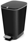 Coș de gunoi negru mat cu pedală din plastic 25 l Chic Bin – KIS