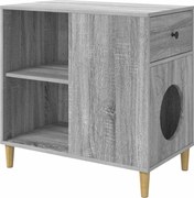 vidaXL Casa pentru pisici Gri Sonoma 72 x 42.5 x 70 cm Lemn compozit