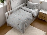 Lenjerie de pat din bumbac pentru patut PINTURA gri Dimensiunile lenjeriei: 45 x 65 cm | 90 x 135 cm