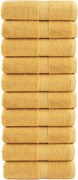 vidaXL Prosoape oaspeți premium, SOLUND, 10 buc. auriu 30x50cm 600gsm