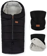 PETITE&MARS - Set sac de iarnă 3în1 JIBOT + mânuși JASIE negru