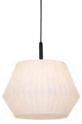 Lampă modernă suspendată pentru exterior neagră cu abajur alb 45,6 cm IP44 - Robbert