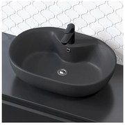 BATH DELUXE 06-060-08-02-00 - Lavoar pentru blat TROMSO, 59,5 x 41 cm, ceramică/negru