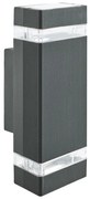 Aplica perete exterior IP44 Up and Down Sheffield negru