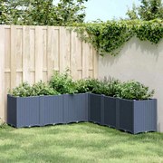 vidaXL Jardinieră de grădină, albastru gri, 160x160x53 cm, PP