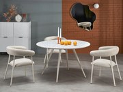 Masă de sufragerie Artemiso (alb) (pentru 4 persoane). Promo -6%. 1092366