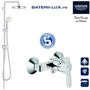 Sistem dus Grohe New Tempesta 210+baterie dus BauEdge(26381001,23333000)