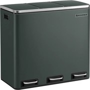 Coș de reciclare SORT 54 l (3×18 l), antracit/argintiu SongmicsHome