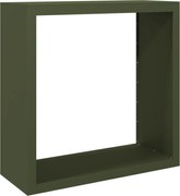 vidaXL Rastel pentru lemne de foc, verde, 100x40x100 cm, oțel