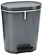Coș de gunoi cu pedală Denox 25 l , oval, antracit, 25 l